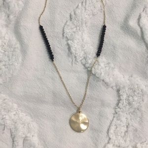 NWOT kensie long pendant - hammered circle